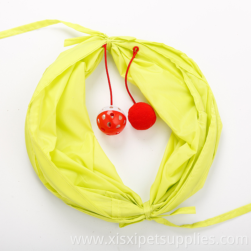 single color Pet accessories hot design foldable cat polyester tunnel